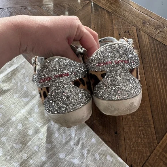 Golden Goose Glitter and Leopard Sneakers - Picture 4 of 5